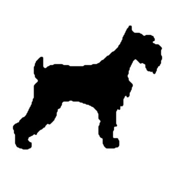 Muursticker schnauzer ontwerp