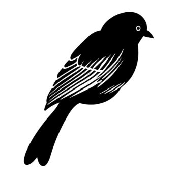 Muursticker vogel gestreepte vleugels ontwerp