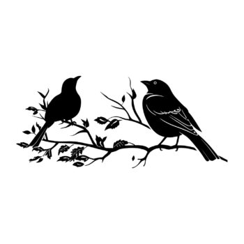 Muursticker vogelpaartje ontwerp