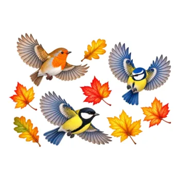 Ontwerp raamstickers tuinvogels