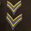 Embleem Sergeant strepen Blauw Geel