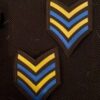 Embleem Sergeant strepen Blauw Geel