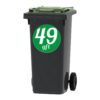 Gft sticker rond - ronde sticker met GFT en huisnummer op een kliko