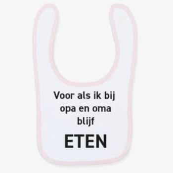 Slabbetje opa en oma - voor als ik bij opa en oma blijf eten PlakHet