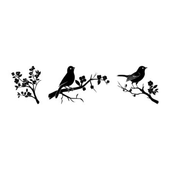 Bloesem muursticker set ontwerp