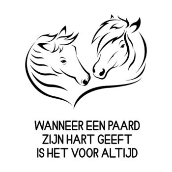 Kliko sticker paard hart - Wanneer een paard zijn hart geeft, is het voor altijd