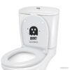 Wc sticker halloween zwart