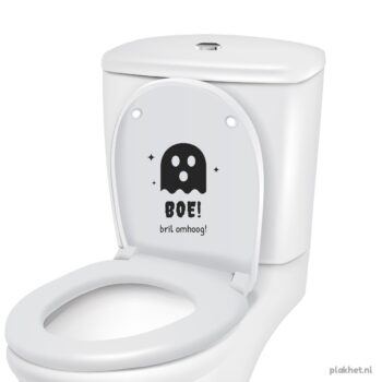 Wc sticker halloween zwart