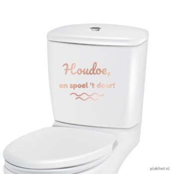 wc sticker houdoe rosegoud