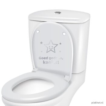 wc sticker kanjer zilver
