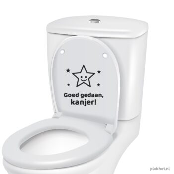 Wc sticker voor kinderen zwart