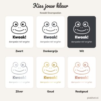 wc sticker kwaak kleuren