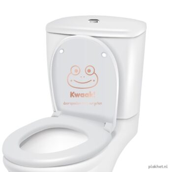 wc sticker kwaak rosegoud