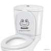 Wc sticker doorspoelen zwart