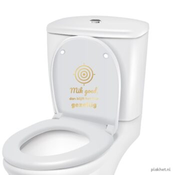 wc sticker mik goed goud