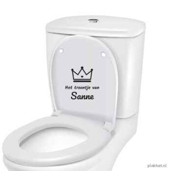 Gepersonaliseerde wc sticker zwart