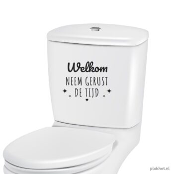 Stortbaksticker welkom zwart