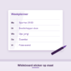 Whiteboard sticker op de muur met weekplanner